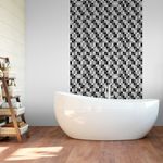 Papel de Parede Pastilhas Preto e Branco 