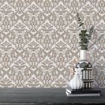 Papel de Parede Padrão Arabesco Ornamental 