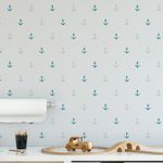 Papel de Parede Infantil de Âncoras