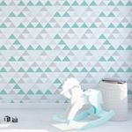 Papel de Parede de Triângulos (Tons de Verde)