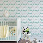 Papel de Parede de Triângulos (Tons de Verde)