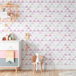 Papel de Parede de Triângulos (Tons de Lilás)