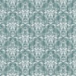 Papel de Parede Verde Turquesa de Arabesco 