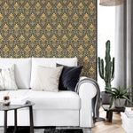 Papel de Parede Ouro com Arabesco 