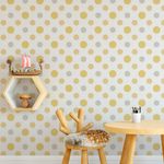 Papel de Parede Bolinhas (Tons de Amarelo)