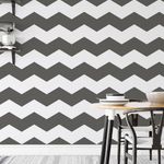 Papel de Parede Chevron Branco e Cinza