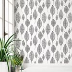 Papel de Parede Folhas Cinzas 