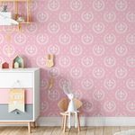 Papel de Parede Flor de Lis (Rosa Pastel)