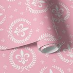 Papel de Parede Flor de Lis (Rosa Pastel)