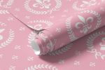 Papel de Parede Flor de Lis (Rosa Pastel)