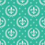 Papel de Parede Flor de Lis Azul Turquesa (Infantil)
