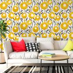 Papel de Parede Flores Amarelas 