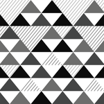 Papel de Parede Triângulos Abstratos (Preto e Branco)