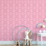 Papel de Parede Infantil Arabesco (Rosa Claro)