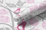Papel de Parede Pássaros e Galhos (Rosa)