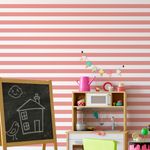 Papel de Parede Rosa com Listras 