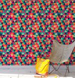 Papel de Parede Triângulos Super Coloridos 