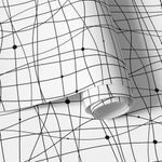 Papel de Parede Abstrato com Linhas e Bolinhas 