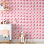 Papel de Parede Unicórnios Rosas 