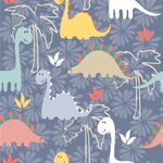 Papel de Parede Dinossauros (Azul) 