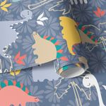 Papel de Parede Dinossauros (Azul) 