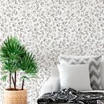 Papel de Parede Floral Branco 