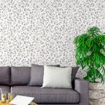 Papel de Parede Floral Branco 