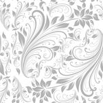 Papel de Parede Flores Cinzas