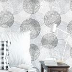 Papel de Parede Bolas Pontilhadas (Tons de Cinza)