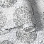 Papel de Parede Bolas Pontilhadas (Tons de Cinza)