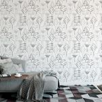 Papel de Parede Folhas Geométricas 