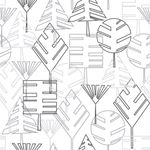 Papel de Parede Folhas Geométricas 