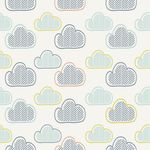 Papel de Parede Infantil de Nuvens 