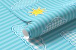 Papel de Parede Infantil Céu com Nuvens e Sol