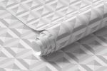 Papel de Parede Branco Quadrados 3D ll