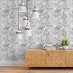 Papel de Parede Flores Lírios (Tons de Cinza)