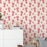 Papel de Parede Floral Vermelho 