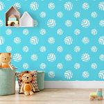 Papel de Parede Bolinhas (Fundo Azul)