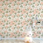 Papel de Parede Flores Salmão (Retro)