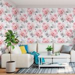 Papel de Parede Rosas em Aquarela 