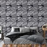 Papel de Parede Pop Art Geek (Preto e Branco)