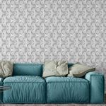 Papel de Parede Hexagonal Branco 3D