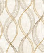 Papel de Parede Linhas Onduladas (Ocre)