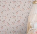 Papel de Parede Infantil Unicórnios e Estrelas (Rosa)