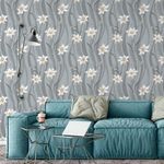 Papel de Parede Flores Lírios (Branco)