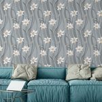 Papel de Parede Flores Lírios (Branco)