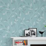 Papel de Parede Floral Delicadas (Azul)
