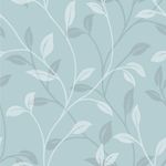 Papel de Parede Floral Delicadas (Azul)
