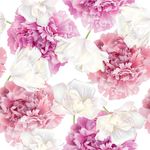 Papel de Parede Flores Brancas e Rosas 