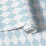 Papel de Parede Losangos Azul Claro 